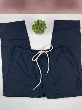 Bassike Black White Drawstring Cotton Pants Women Size 2 Designer Australia